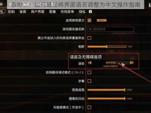 泰坦二：如何轻松将界面语言调整为中文操作指南