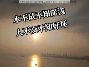 这里面水很深我只能说懂得都懂,这里面水很深，我只能说懂得都懂