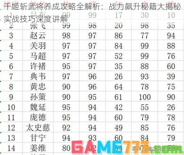 千姬斩武将养成攻略全解析：战力飙升秘籍大揭秘实战技巧深度讲解