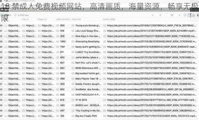 18 禁成人免费视频网站，高清画质，海量资源，畅享无极限