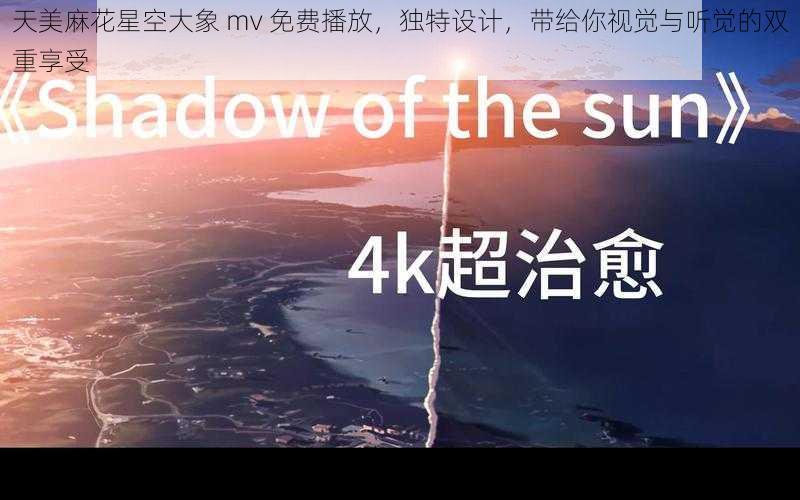 天美麻花星空大象 mv 免费播放，独特设计，带给你视觉与听觉的双重享受