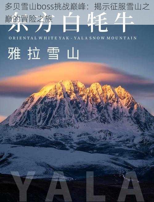 多贝雪山boss挑战巅峰：揭示征服雪山之巅的冒险之旅