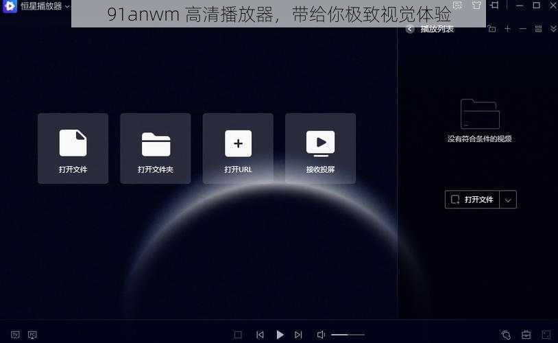 91anwm 高清播放器，带给你极致视觉体验