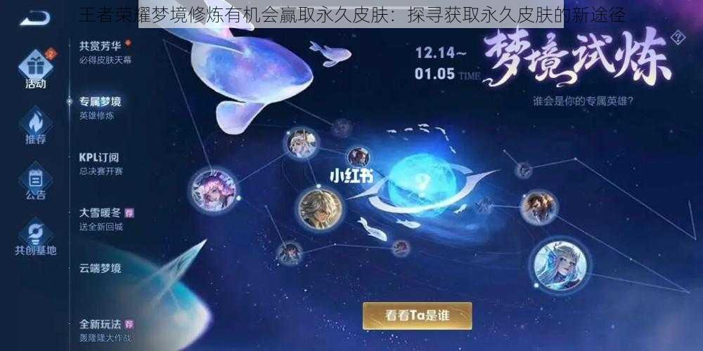 王者荣耀梦境修炼有机会赢取永久皮肤：探寻获取永久皮肤的新途径