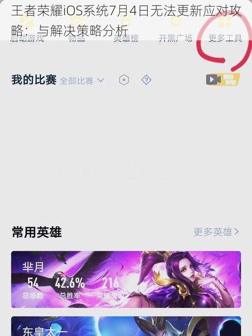 王者荣耀iOS系统7月4日无法更新应对攻略：与解决策略分析