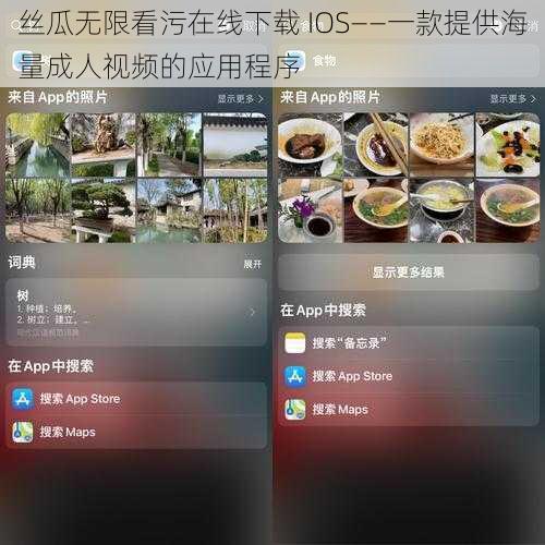 丝瓜无限看污在线下载 IOS——一款提供海量成人视频的应用程序