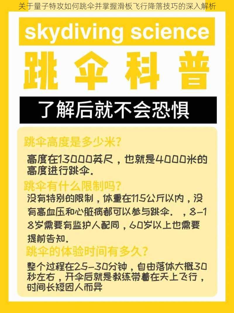 关于量子特攻如何跳伞并掌握滑板飞行降落技巧的深入解析