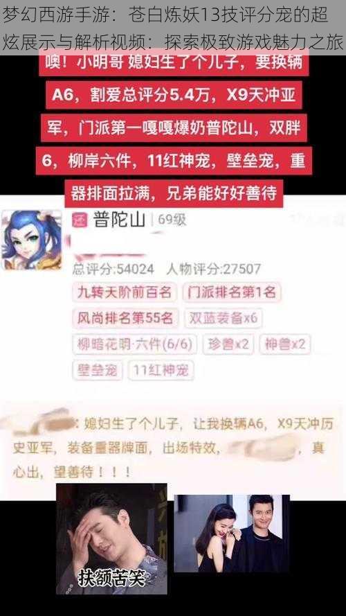 梦幻西游手游：苍白炼妖13技评分宠的超炫展示与解析视频：探索极致游戏魅力之旅