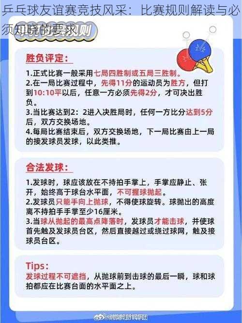 乒乓球友谊赛竞技风采：比赛规则解读与必须知晓的要求