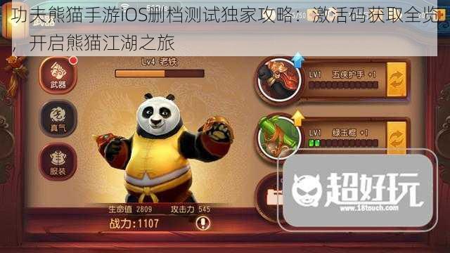 功夫熊猫手游iOS删档测试独家攻略：激活码获取全览，开启熊猫江湖之旅