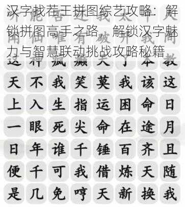 汉字找茬王拼图综艺攻略：解锁拼图高手之路，解锁汉字魅力与智慧联动挑战攻略秘籍