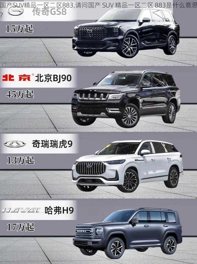 国产SUV精品一区二区883,请问国产 SUV 精品一区二区 883是什么意思？