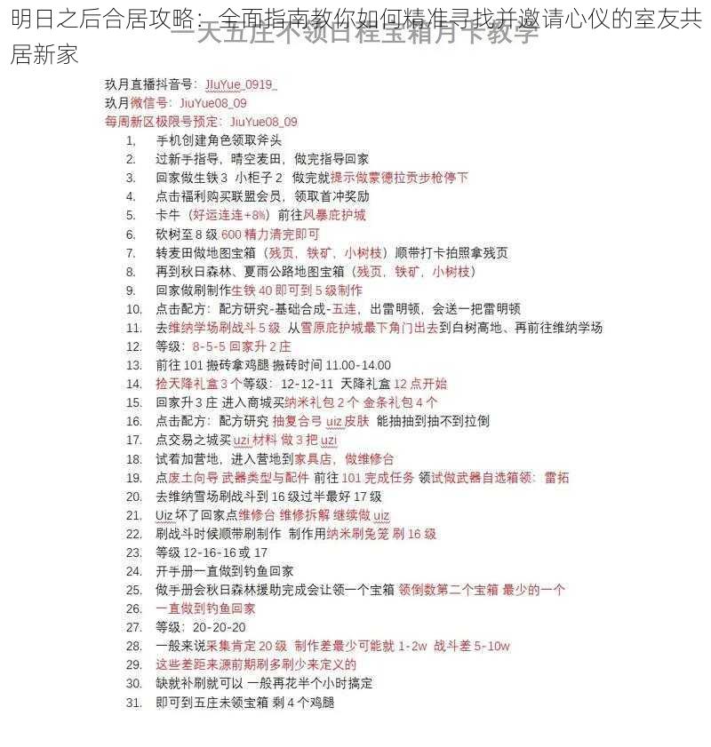 明日之后合居攻略：全面指南教你如何精准寻找并邀请心仪的室友共居新家