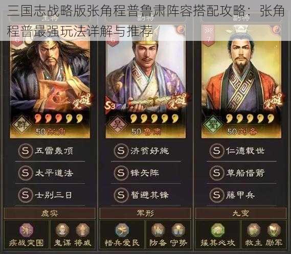 三国志战略版张角程普鲁肃阵容搭配攻略：张角程普最强玩法详解与推荐