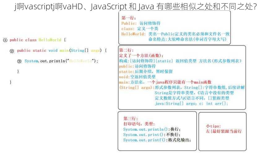 j啊vascriptj啊vaHD、JavaScript 和 Java 有哪些相似之处和不同之处？