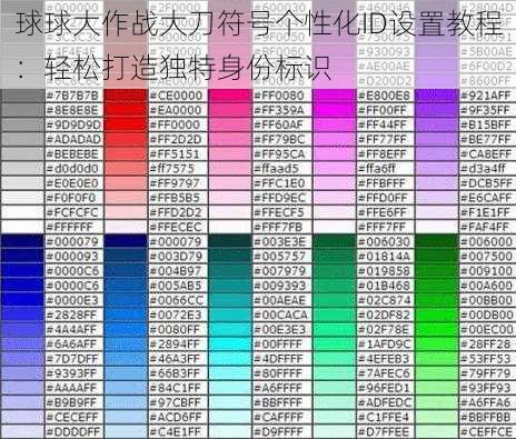 球球大作战大刀符号个性化ID设置教程：轻松打造独特身份标识