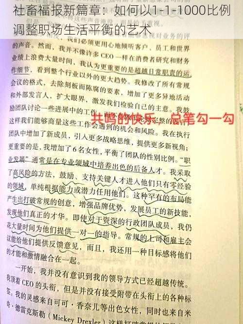 社畜福报新篇章：如何以1-1-1000比例调整职场生活平衡的艺术