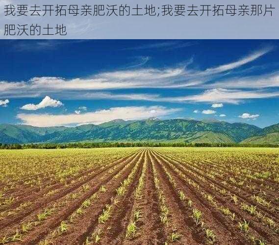 我要去开拓母亲肥沃的土地;我要去开拓母亲那片肥沃的土地