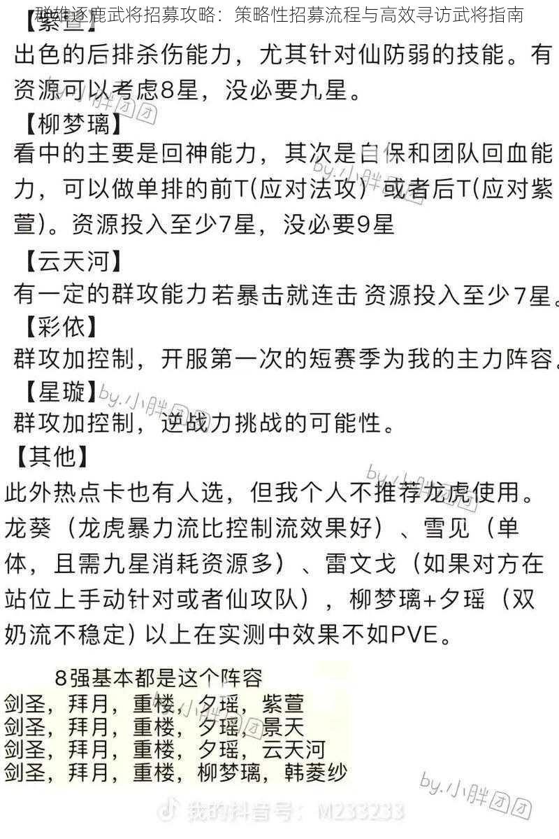 群雄逐鹿武将招募攻略：策略性招募流程与高效寻访武将指南