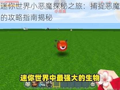 迷你世界小恶魔探秘之旅：捕捉恶魔的攻略指南揭秘