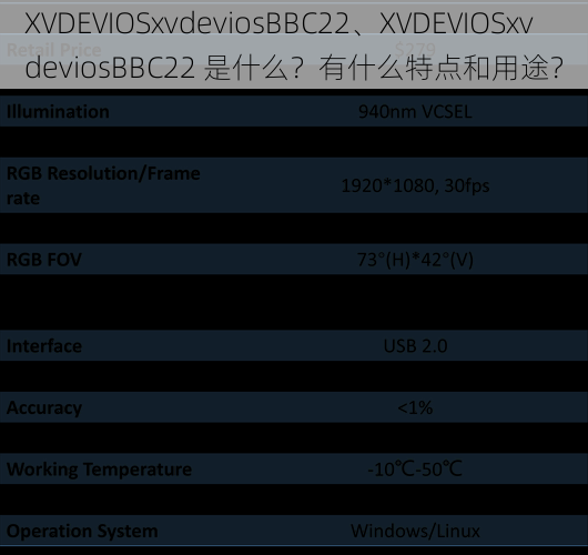 XVDEVIOSxvdeviosBBC22、XVDEVIOSxvdeviosBBC22 是什么？有什么特点和用途？