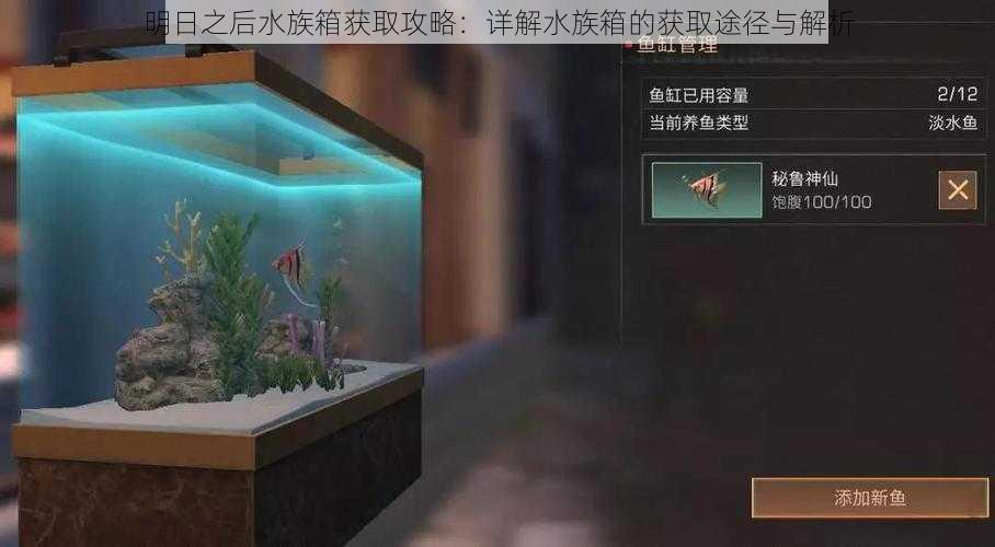 明日之后水族箱获取攻略：详解水族箱的获取途径与解析