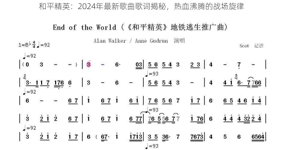 和平精英：2024年最新歌曲歌词揭秘，热血沸腾的战场旋律