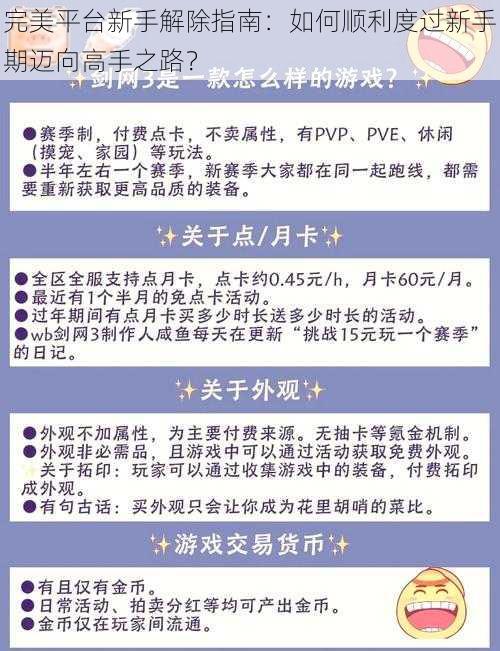 完美平台新手解除指南：如何顺利度过新手期迈向高手之路？