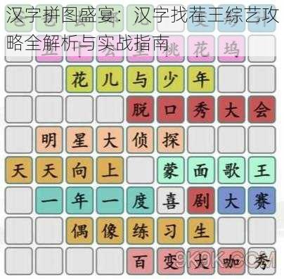 汉字拼图盛宴：汉字找茬王综艺攻略全解析与实战指南